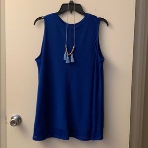 Apt. 9 Sleeveless Royal Blue Top Size L